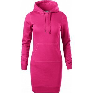MALFINI® Mikinové šaty Snap s klokanní kapsou a kapucí Barva: purpurová sytá, Velikost: XL