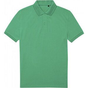 B&C Prodyšná pánská směsová polokošile z jemného piqué Barva: Pop Green, Velikost: XL BCPU428