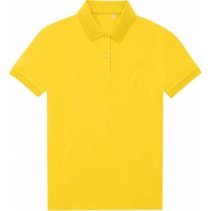 B&C Prodyšná dámská směsová polokošile z jemného piqué Barva: žlutá výrazná, Velikost: M