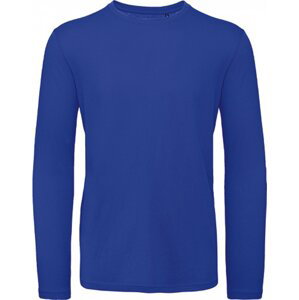 B&C Tričko BC z organické bavlny a s dlouhými rukávy bez nápletů Barva: modrá kobaltová, Velikost: L BCTM070