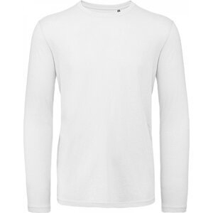 B&C Tričko BC z organické bavlny a s dlouhými rukávy bez nápletů Barva: Bílá, Velikost: XXL BCTM070