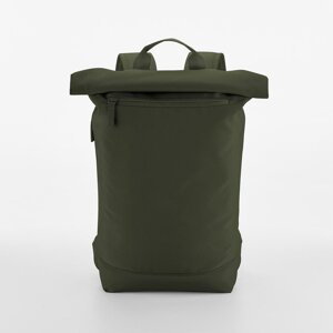 BagBase Lehký minimalistický vodoodpudivý rolovací batoh na notebook do 11" Barva: zelená tmavá