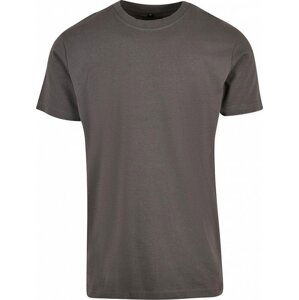 Build Your Brand Pevné úzké dlouhé triko s kulatým lemem 200g/m Barva: šedá tmavá, Velikost: 4XL BY004