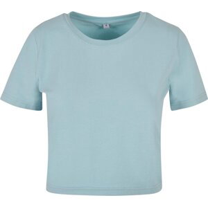 Build Your Brand Dámské crop top tričko do pasu s příměsí elastanu Barva: modrá světlá, Velikost: 4XL BY042