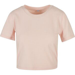 Build Your Brand Dámské crop top tričko do pasu s příměsí elastanu Barva: růžová pastelová, Velikost: 5XL BY042