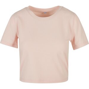 Build Your Brand Dámské crop top tričko do pasu s příměsí elastanu Barva: růžová pastelová, Velikost: L BY042