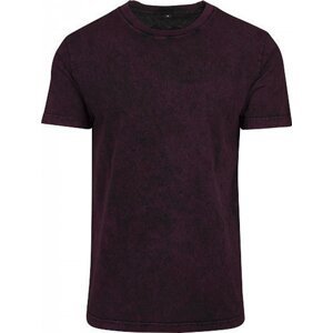 Build Your Brand Pánské bavlněné batikované tričko volného střihu Barva: červená lesní plody - černá, Velikost: 3XL BY070