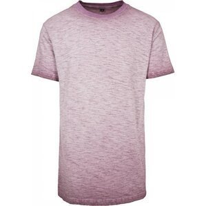 Build Your Brand Pánské bavlněné tričko sprejového designu Dye Tee Barva: Burgundy (Spray Dye), Velikost: L BY072