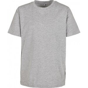 Build Your Brand Dětské tričko Basic ve zúženém a mírně prodlouženém střihu 160 g/m Barva: šedá melír, Velikost: 122/128 BY158