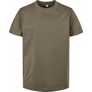 Build Your Brand Dětské tričko Basic ve zúženém a mírně prodlouženém střihu 160 g/m Barva: zelená olivová, Velikost: 122/128 BY158