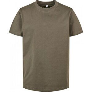 Build Your Brand Dětské tričko Basic ve zúženém a mírně prodlouženém střihu 160 g/m Barva: zelená olivová, Velikost: 134/140 BY158