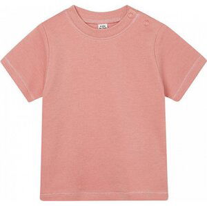 Babybugz Dětské tričko z organické bavlny s patentky na rameni Barva: Růžová, Velikost: 0-3 měsíců BZ02
