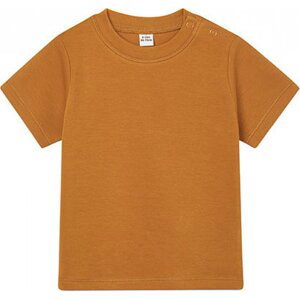 Babybugz Dětské tričko z organické bavlny s patentky na rameni Barva: toffee, Velikost: 0-3 měsíců BZ02