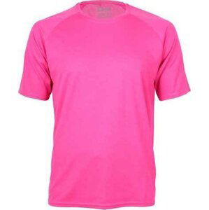 Cona Sports Raglánové rychleschnoucí tričko na běhání z lehkého mikropolyesteru Barva: červená magenta, Velikost: L CN100
