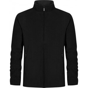Promodoro Dvojitá fleecová bunda s kontrastní podšívkou a skrytým zipem Barva: Černá, Velikost: 3XL E7961