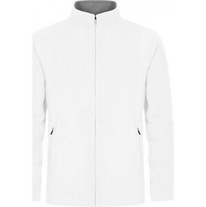 Promodoro Dvojitá fleecová bunda s kontrastní podšívkou a skrytým zipem Barva: Bílá, Velikost: 3XL E7961