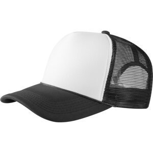 Flexfit Baseballová kšiltovka Trucker s vysokým profilem a dekorativní šňůrkou Barva: černá - bílá, Velikost: univerzální