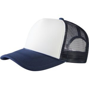 Flexfit Baseballová kšiltovka Trucker s vysokým profilem a dekorativní šňůrkou Barva: modrá námořní - bílá, Velikost: univerzální