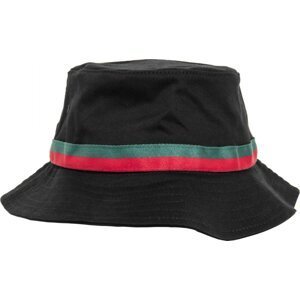 Flexfit Pružný bavlněný klobouček s proužky s příměsí elastanu Barva: černá - červená - zelená, Velikost: one size