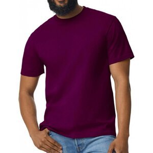 Gildan Pánské triko Softstyle® Midweight s vysokou hustotou stehu Barva: fialová maroon, Velikost: M