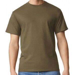Vysokogramážové bavlněné bezešvé triko Gildan Hammer 200 g/m Barva: zelená olivová, Velikost: L GH000