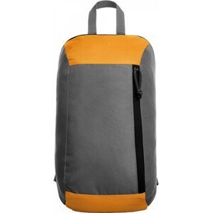 Halfar Malý sportovní, lehký batoh Fresh s přední kapsou na zip 8 litrů Barva: šedá - oranžová, Velikost: 22 x 40 x 11 cm HF15025