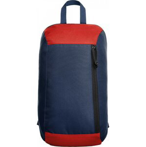 Halfar Malý sportovní, lehký batoh Fresh s přední kapsou na zip 8 litrů Barva: modrá námořní - červená, Velikost: 22 x 40 x 11 cm HF15025