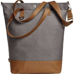 Halfar Moderní propracovaná nákupní taška Shopper Life 32 litrů Barva: šedá - hnědá, Velikost: 44 x 45 x 16 cm HF6519