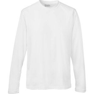 Just Cool Strečové pánské triko na sport s dlouhým rukávem a UV ochranou Barva: Bílá, Velikost: M JC002
