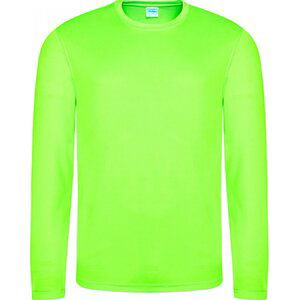 Just Cool Strečové pánské triko na sport s dlouhým rukávem a UV ochranou Barva: zelená electric, Velikost: M JC002