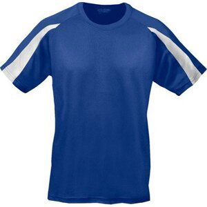 Dětské tričko s pruhem na rukávu Just Cool Barva: modrá královská - bílá, Velikost: 9/11 (L) JC003J