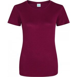 Just Cool Dámské sportovní trička s UV ochranou UPF 40+ Barva: Červená vínová, Velikost: XS JC005