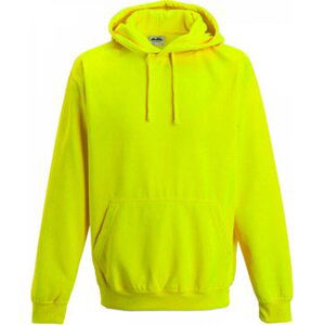 Zářivá mikina Just Hoods ve fluorescetních barvách s přední kapsou a kapucí Barva: žlutá fluorescentní, Velikost: S JH004