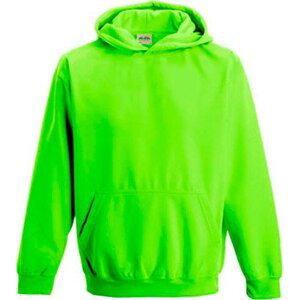 Dětská zářivá mikina Just Hoods Barva: zelená electric, Velikost: 5/6 (S) JH004K