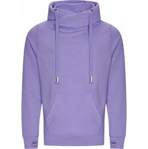 Just Hoods Robustní unisex mikina klokanka bez zipu se zkříženým límcem Barva: Digital Lavender, Velikost: M JH021