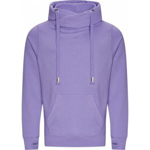 Just Hoods Robustní unisex mikina klokanka bez zipu se zkříženým límcem Barva: Digital Lavender, Velikost: XL JH021