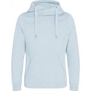 Just Hoods Robustní unisex mikina klokanka bez zipu se zkříženým límcem Barva: modrá nebeská, Velikost: XS JH021