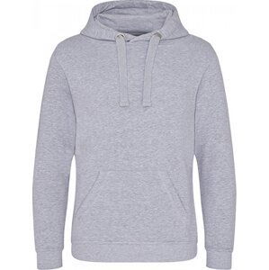 Vysokogramážová unisex mikina klokanka Just Hoods s kapucí 330 g/m Barva: šedá melír, Velikost: XL JH101