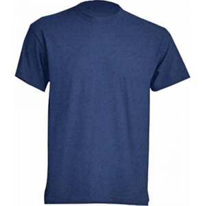 Klasické tričko JHK v rovném střihu bez bočních švů Barva: modrý denimový melír, Velikost: XL JHK150