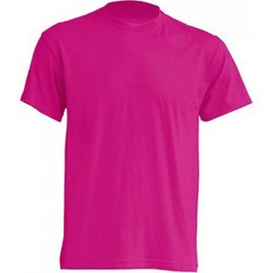 Klasické tričko JHK v rovném střihu bez bočních švů Barva: Růžová fuchsiová, Velikost: M JHK150