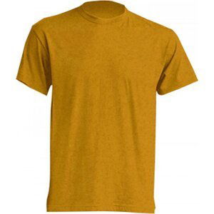 Klasické tričko JHK v rovném střihu bez bočních švů Barva: žlutá hořčicová melír, Velikost: XS JHK150