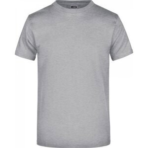 James & Nicholson Pánské základní triko ve vysoké gramáži 180 g/m bez bočních švů Barva: šedá  melír, Velikost: 5XL JN002