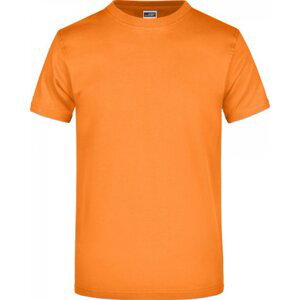 James & Nicholson Pánské základní triko ve vysoké gramáži 180 g/m bez bočních švů Barva: Oranžová, Velikost: S JN002