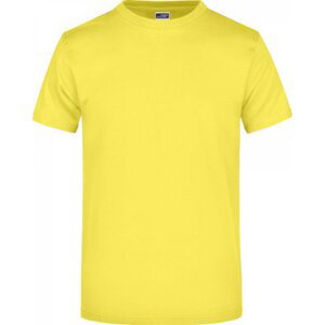 James & Nicholson Pánské základní triko ve vysoké gramáži 180 g/m bez bočních švů Barva: Žlutá, Velikost: 5XL JN002