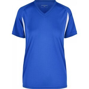 James & Nicholson Dámské běžecké kontrastní tričko James and Nicholson Barva: modrá královská - bílá, Velikost: S JN316