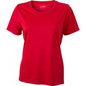 James & Nicholson Dámské funkční triko pro sport a volný čas Barva: Červená, Velikost: 3XL JN357