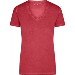James & Nicholson Dámské bavlněné tričko Gipsy - James and Nicholson Barva: Červená, Velikost: XL JN975