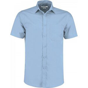 Kustom Kit Popelínová pánská košile lehce zúžená kolem pasu Barva: modrá světlá, Velikost: 37 (14H) K141