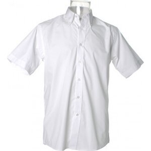 Kustom Kit Pánská popelínová pracovní košile s krátkým rukávem Barva: Bílá, Velikost: 43/44 (XL/17-17H) K100