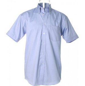 Kustom Kit Pánská prémiová oxford košile s krátkým rukávem v klasickém střihu Barva: modrá světlá, Velikost: 36 (14) K109